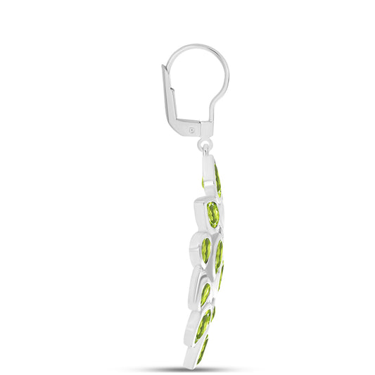Cercei din Argint 925 ( 8.26 grame ) cu Peridot Changbai 8.35 Carate