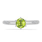 Inel din Argint 925 ( 2.07 grame ) cu Peridot Changbai și Topaz Alb 0.96 Carate