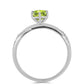 Inel din Argint 925 ( 2.07 grame ) cu Peridot Changbai și Topaz Alb 0.96 Carate