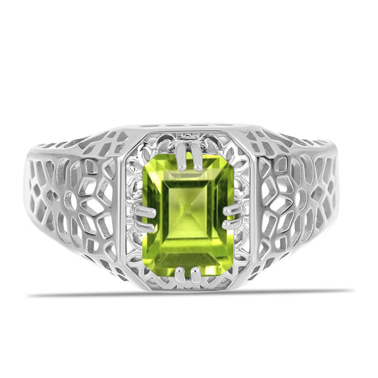 Inel din Argint 925 ( 3.03 grame ) cu Peridot Changbai 1.6 Carate