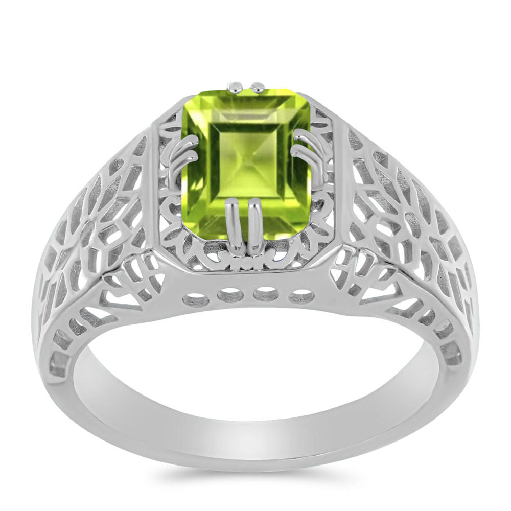 Inel din Argint 925 ( 3.03 grame ) cu Peridot Changbai 1.6 Carate