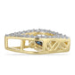 Pandantiv din Argint 925 Placat cu Aur ( 0.96 grame ) cu Diamant Albastru Dansator și Topaz Alb 0.24 Carate