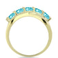 Inel din Argint 925 Placat cu Aur ( 3.4 grame ) cu Cuarț Paraiba 1.2 Carate