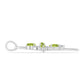 Cruce Pandantiv din Argint 925 ( 2.23 grame ) cu Peridot Changbai și Topaz Alb 1 Carate