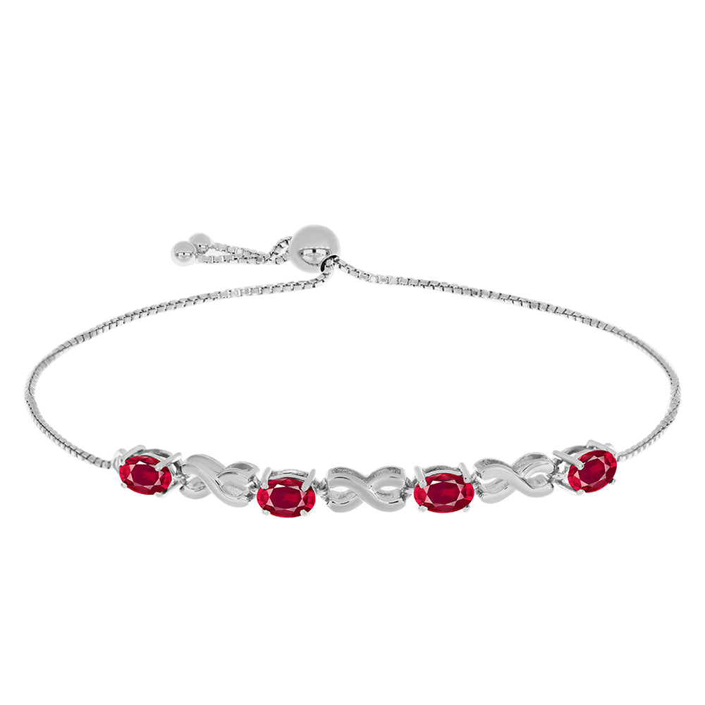 Brățară din Argint 925 ( 3.83 grame ) cu Rubin Malagasy 2.78 Carate 1 