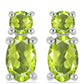 Cercei din Argint 925 ( 1.15 grame ) cu Peridot Changbai 1.14 Carate