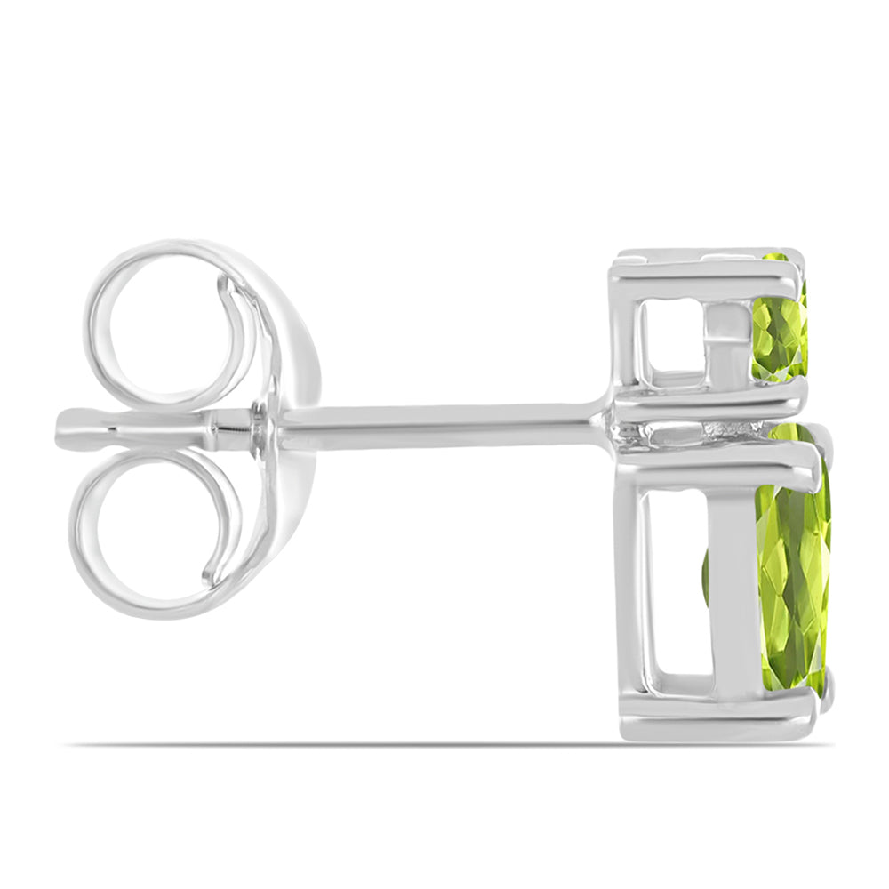 Cercei din Argint 925 ( 1.15 grame ) cu Peridot Changbai 1.14 Carate 2 