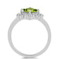 Inel din Argint 925 ( 2.43 grame ) cu Peridot Changbai și Topaz Alb 0.75 Carate