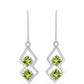 Cercei din Argint 925 ( 2.91 grame ) cu Peridot Changbai 1.51 Carate