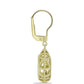 Cercei din Argint 925 Placat cu Aur ( 4.42 grame ) cu Diamant Albastru Dansator 0.02 Carate