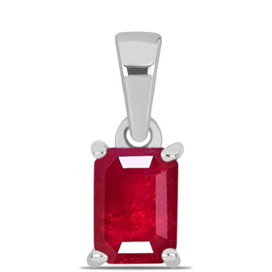 Pandantiv din Argint 925 ( 0.68 grame ) cu Rubin Malagasy 1.31 Carate