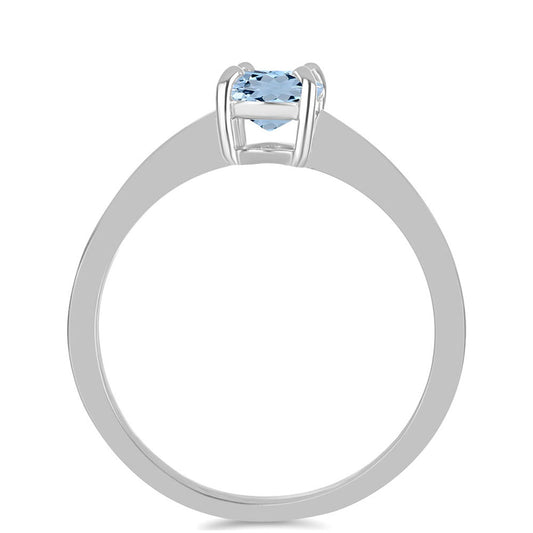 Inel din Argint 925 ( 1.63 grame ) cu Acvamarin Embu County 0.66 Carate