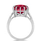 Inel din Argint 925 ( 2.7 grame ) cu Rubin Malagasy și Topaz Alb 8.89 Carate