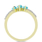 Inel din Argint 925 Placat cu Aur ( 2.05 grame ) cu Cuarț Paraiba și Topaz Alb 0.71 Carate