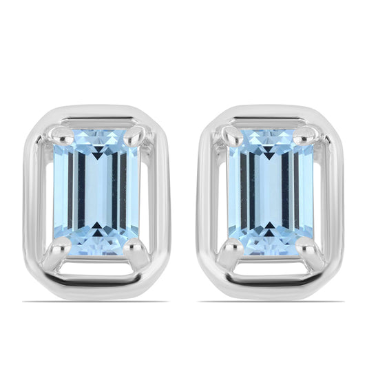 Cercei din Argint 925 ( 1.82 grame ) cu Acvamarin Embu County 1.04 Carate