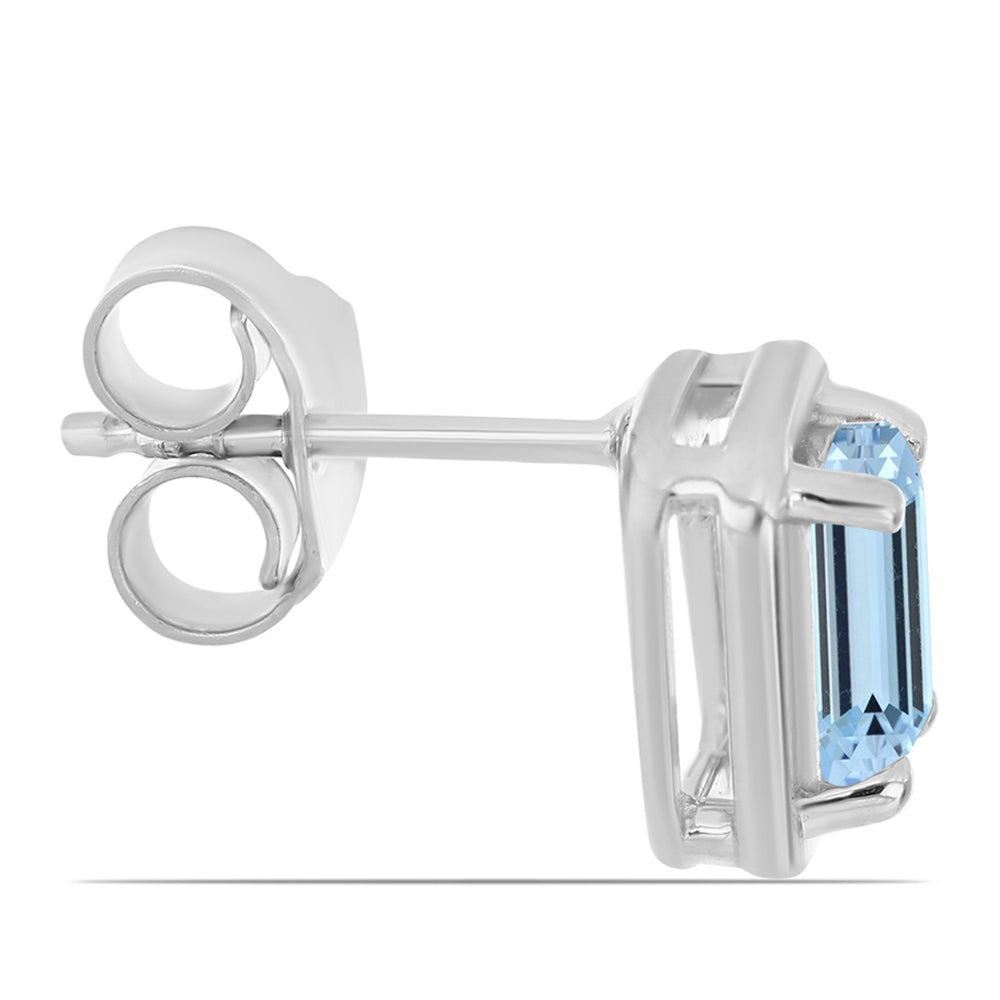 Cercei din Argint 925 ( 1.82 grame ) cu Acvamarin Embu County 1.04 Carate 2 