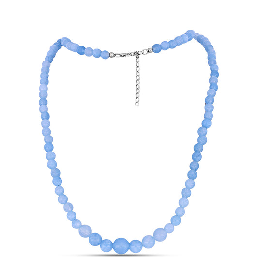 Colier din Argint 925 ( 1 grame ) cu Acvamarin Embu County 140 Carate