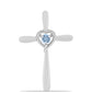 Cruce Pandantiv din Argint 925 ( 1.51 grame ) cu Acvamarin Embu County 0.11 Carate