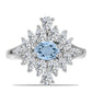 Inel din Argint 925 ( 3.74 grame ) cu Acvamarin Embu County și Topaz Alb 2.52 Carate