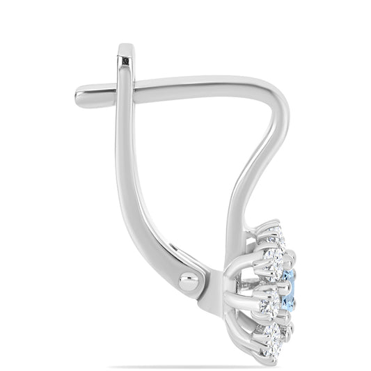 Cercei din Argint 925 ( 2.94 grame ) cu Acvamarin Embu County 1 Carate