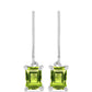 Cercei din Argint 925 ( 1.87 grame ) cu Peridot Changbai 2.14 Carate