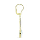 Cercei din Argint 925 Placat cu Aur ( 2.63 grame ) cu Piatra Lunii Curcubeu și Topaz Alb 5.35 Carate