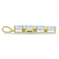 Cruce Pandantiv din Argint 925 Placat cu Aur ( 1.85 grame ) cu Piatra Lunii Curcubeu 2.86 Carate
