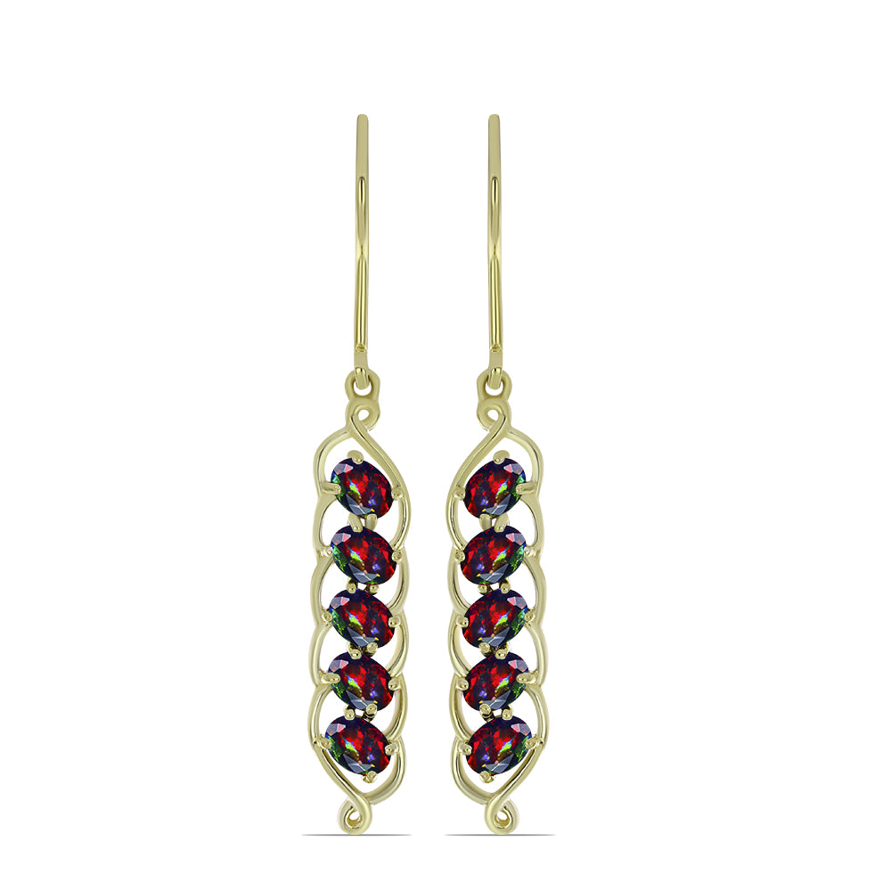 Cercei din Argint 925 Placat cu Aur ( 2.88 grame ) cu Opal Etiopian Negru Lega Dembi 1.02 Carate
