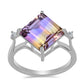 Inel din Argint 925 ( 2.45 grame ) cu Ametrin Anahi și Topaz Alb 5.01 Carate