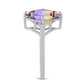 Inel din Argint 925 ( 2.45 grame ) cu Ametrin Anahi și Topaz Alb 5.01 Carate