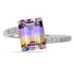 Inel din Argint 925 ( 1.97 grame ) cu Ametrin Anahi și Topaz Alb 2.26 Carate