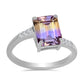 Inel din Argint 925 ( 1.97 grame ) cu Ametrin Anahi și Topaz Alb 2.26 Carate
