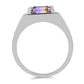 Inel din Argint 925 ( 5.32 grame ) cu Ametrin Anahi și Topaz Alb 3.32 Carate