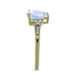 Inel din Argint 925 Placat cu Aur ( 1.88 grame ) cu Piatra Lunii Curcubeu și Topaz Alb 1.66 Carate