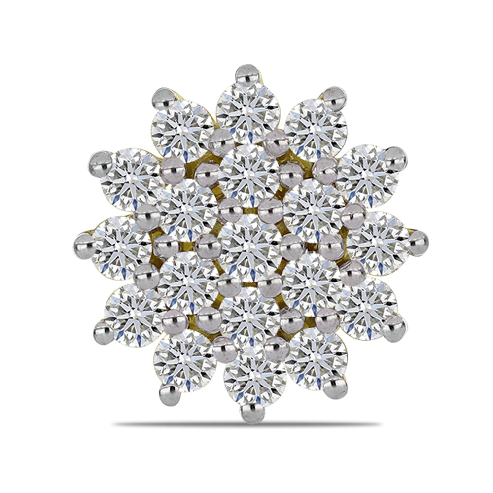 Broşă din Argint 925 Placat cu Aur ( 1.81 grame ) cu Diamant Certificat cultivat în laborator 0.47 Carate