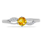 Inel din Argint 925 ( 2.09 grame ) cu Citrin Ural și Topaz Alb 0.56 Carate