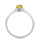 Inel din Argint 925 ( 1.59 grame ) cu Citrin Ural și Topaz Alb 0.42 Carate