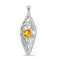 Pandantiv din Argint 925 ( 2.59 grame ) cu Citrin Ural și Topaz Alb 0.93 Carate