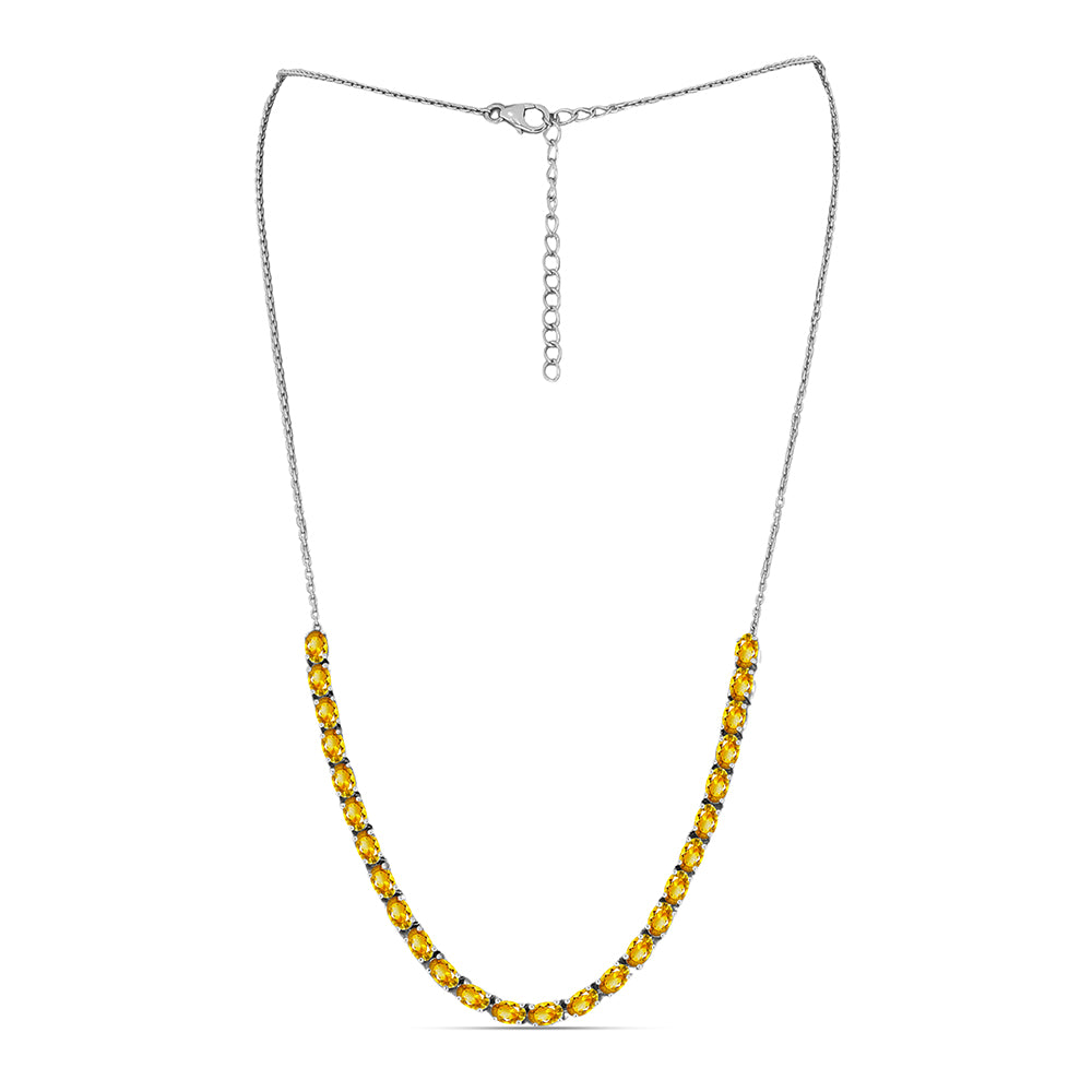 Colier din Argint 925 ( 7.75 grame ) cu Citrin Ural 5.18 Carate