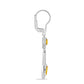 Cercei din Argint 925 ( 4.26 grame ) cu Citrin Ural și Topaz Alb 2.53 Carate