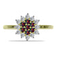 Inel din Argint 925 Placat cu Aur ( 2.56 grame ) cu Opal Etiopian Negru Lega Dembi și Topaz Alb 0.64 Carate