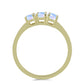 Inel din Argint 925 Placat cu Aur ( 1.95 grame ) cu Piatra Lunii Curcubeu 1.35 Carate