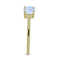 Inel din Argint 925 Placat cu Aur ( 1.95 grame ) cu Piatra Lunii Curcubeu 1.35 Carate