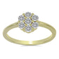 Inel din Argint 925 Placat cu Aur ( 2.09 grame ) cu Diamant Certificat cultivat în laborator 0.6 Carate