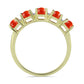 Inel din Argint 925 Placat cu Aur ( 2.53 grame ) cu Coral Roșu Burete și Topaz Alb 1.61 Carate