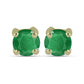 Cercei din Argint 925 Placat cu Aur ( 0.73 grame ) cu Smarald Zambian 0.44 Carate