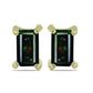 Cercei din Argint 925 Placat cu Aur ( 0.96 grame ) cu Opal Etiopian Negru Lega Dembi 0.38 Carate