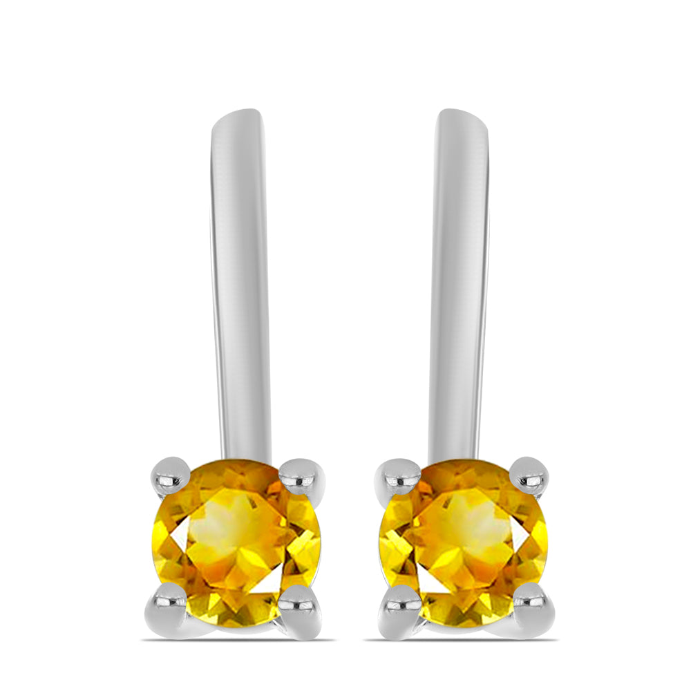 Cercei din Argint 925 ( 2.12 grame ) cu Citrin Ural 0.49 Carate 1 