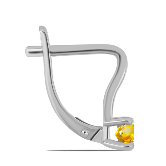 Cercei din Argint 925 ( 2.12 grame ) cu Citrin Ural 0.49 Carate