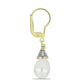 Cercei din Argint 925 Placat cu Aur ( 1.88 grame ) cu Perlă de Apă Dulce Albă și Topaz Alb 10.03 Carate